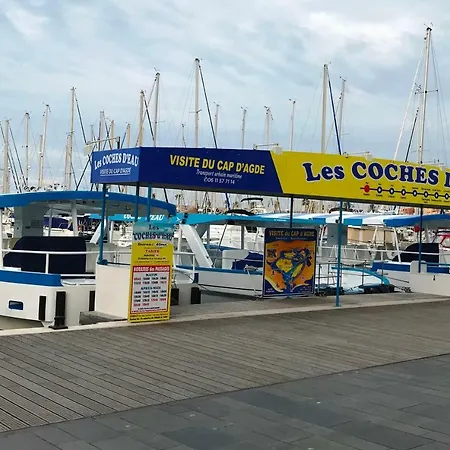 Apartment T2 Vue Port,Piscine,Tennis,Garage,Aire De Jeux, Agde